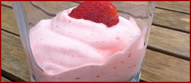 Recetas de 5 minutos: mouse de fresas