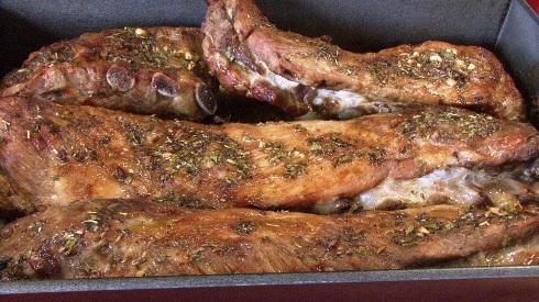 Costilla sasada con chimichurri media2 Costilla adobada al horno