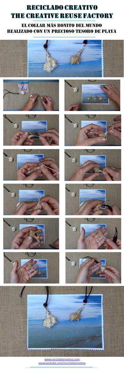Còmo hacer el collar más bonito del mundo con un tesoro de playa