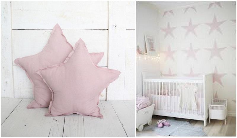 papel de pared estrellas rosas