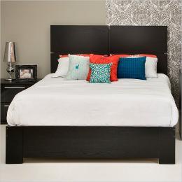 South Shore - Mikka Contemporary Style Queen Platform Bed in Black Oak - 3541A1