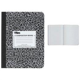 TOPS - Marble Composition Book, 7.5 x 9.75 Inches, College Rule, 100 Sheets, White (63796)