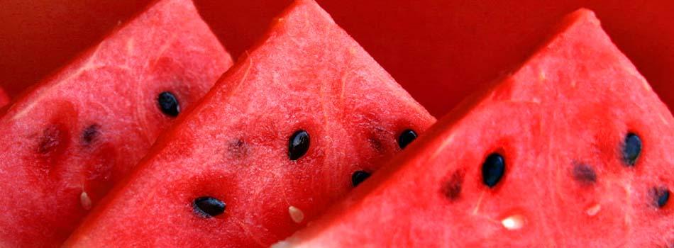 Sandía en porciones