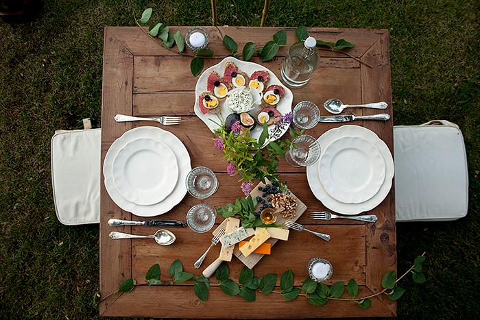 decoración cenas al aire libre