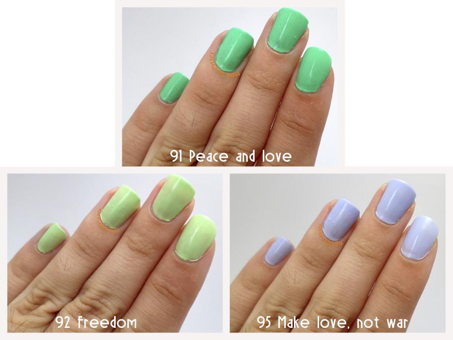 91 Peace and love, 91 Freedom, 95 Make love, not war