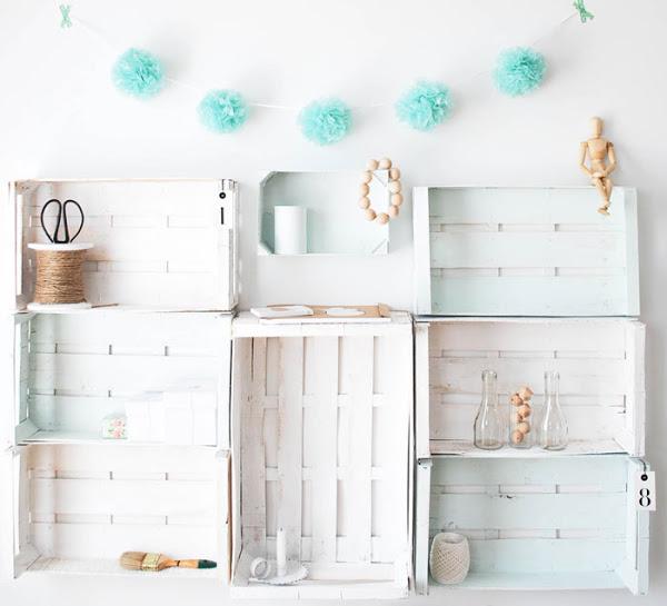 Hacer una estantería con cajas de la fruta