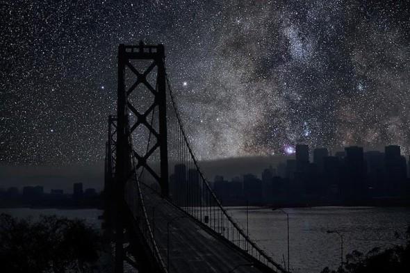 Cielo de San Francisco sin contaminación lumínica ni atmosferica