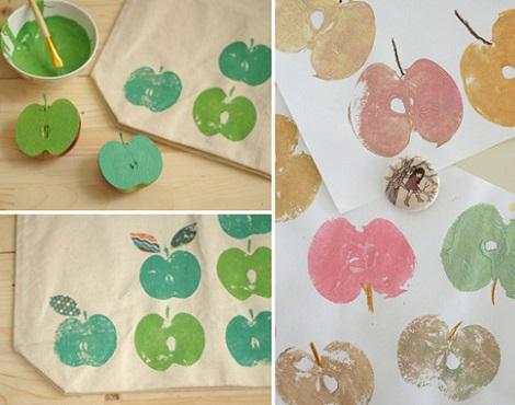 sellos caseros manzana