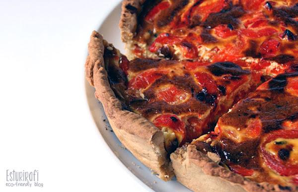 Las recetas de Esturirafi. Quiche de pimiento rojo y queso azul #recetas