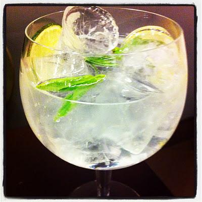 Gin Tonic con tomillo y albahaca del Bar Mô
