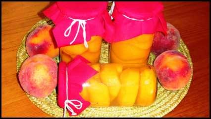 Melocotón en almíbar 002 Melocotón en almíbar casero