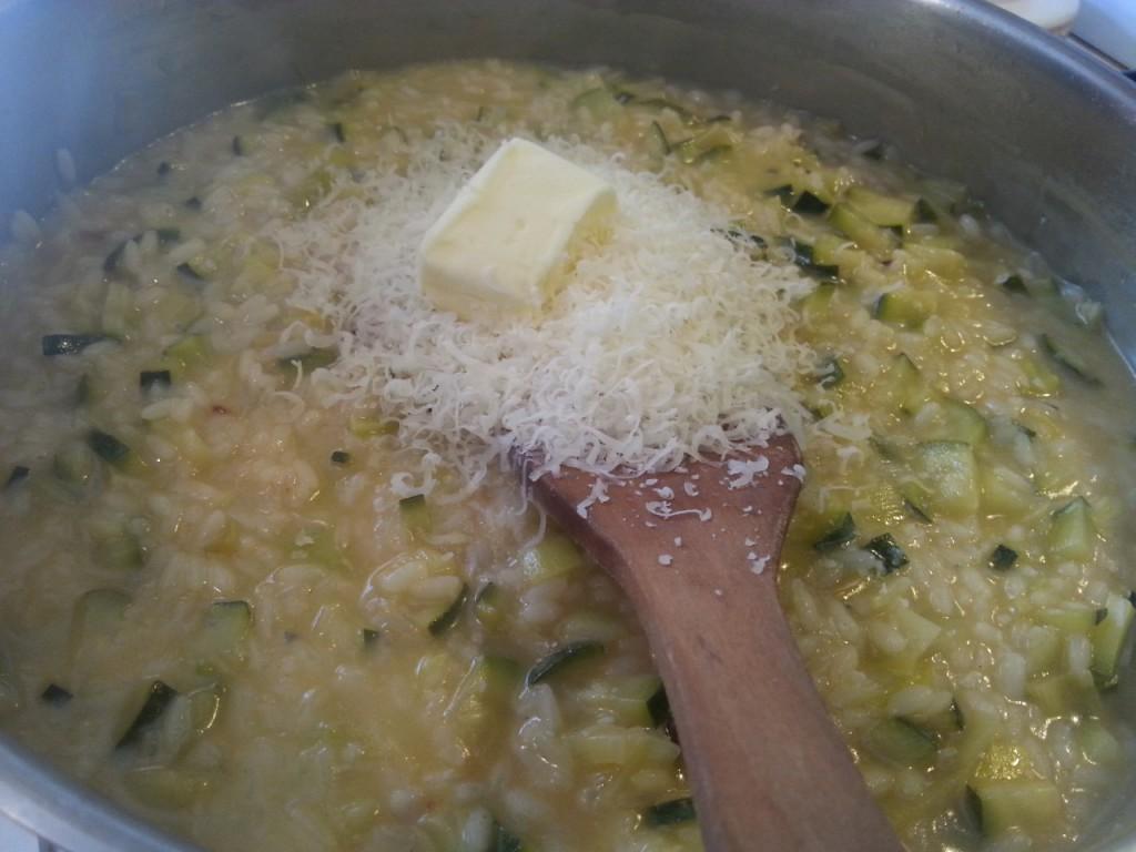 Risotto calabacines y Risotto zucchine e Cocina