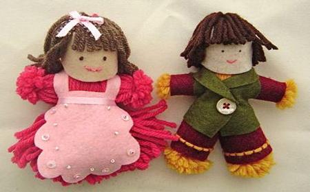 Modelos de muñecas de lana