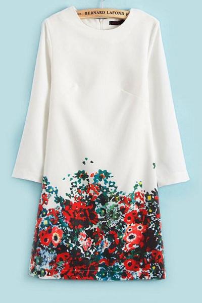 3-4-sleeve-floral-dress