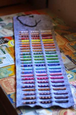 Estuche de fieltro para pinturas