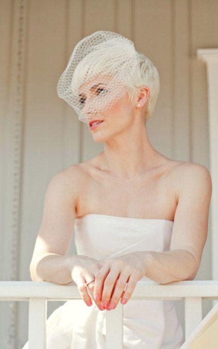 Corte de pelo pixie para una novia