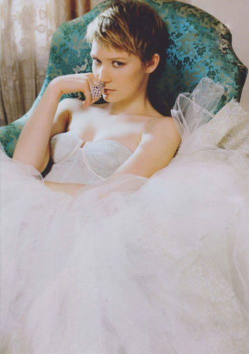 Corte de pelo pixie para una novia