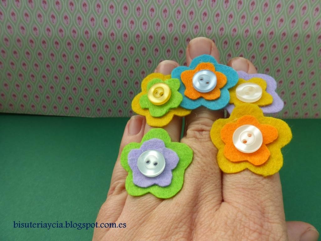 Anillos fieltro para niñas