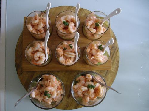 Ceviche de camarones colombiano