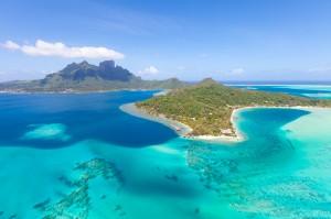Tahiti - Panoramica Isla desde Aire, Polinesia Francesa