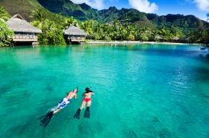 Tahiti - Haciendo Snorkel, Polinesia Francesa