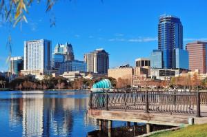 Panorámica de la ciudad de Orlando, Florida, Estados Unidos