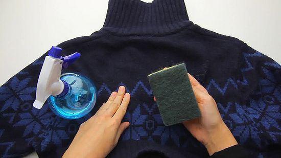 Quitar bolas ropa estropajo