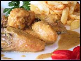 Pollo de corral con salsa de nueces y verduras miniatura Bizcocho de naranja relleno de nutella