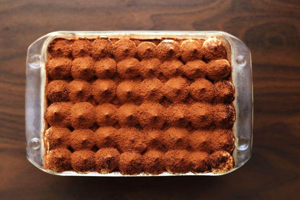 Tiramisú con moscatel