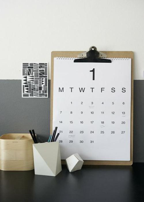 decorar con clipboards_calendario