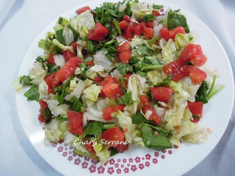 ENSALADA TIBIA DE GARBANZOS Y POLLO 