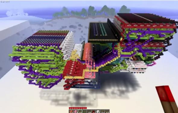 El juego puede ser usado por cualquier persona y permite crear cualquier tipo de edificación que se te ocurra, incluso maquinas de 16 bits. 