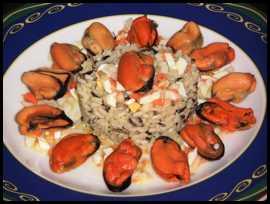 Ensalada de arroz salvaje con mejillones 005 Ensalada de arroz salvaje con mejillones