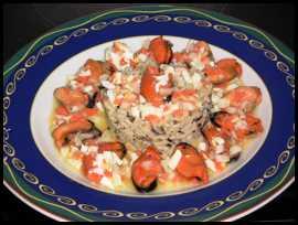 Ensalada de arroz salvaje con mejillones 006 Ensalada de arroz salvaje con mejillones