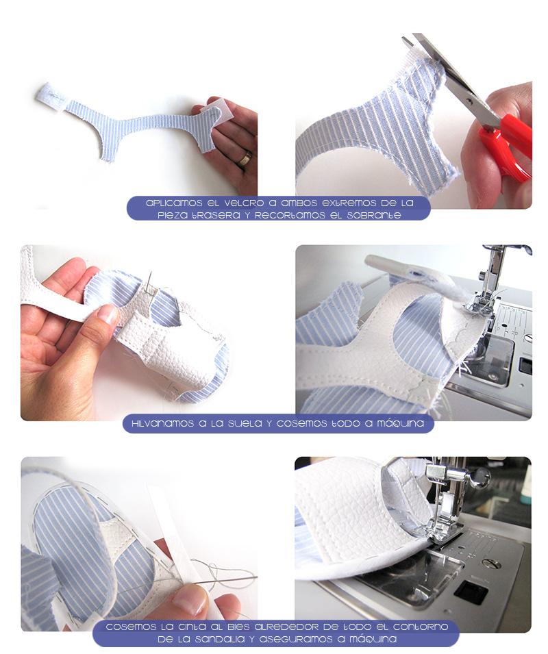sandalia bebe blanca DIY 2 Cómo hacer unas sandalias de bebé Modelo Blanco