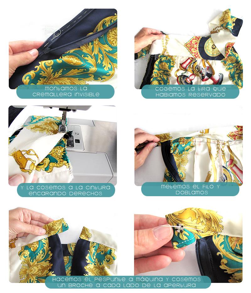 pantalon de pañuelo DIY 3 Cómo transformar un pañuelo en un short estampado