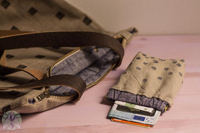 cartera de tela y bolso de tela y piel únicos pángala