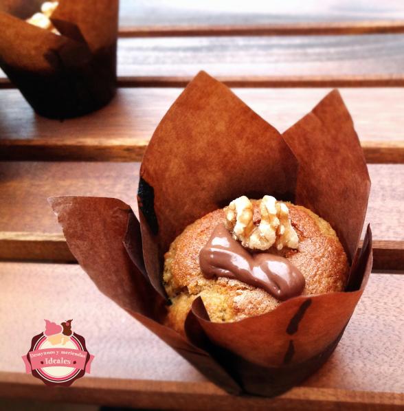 muffin nutella y nueces 2