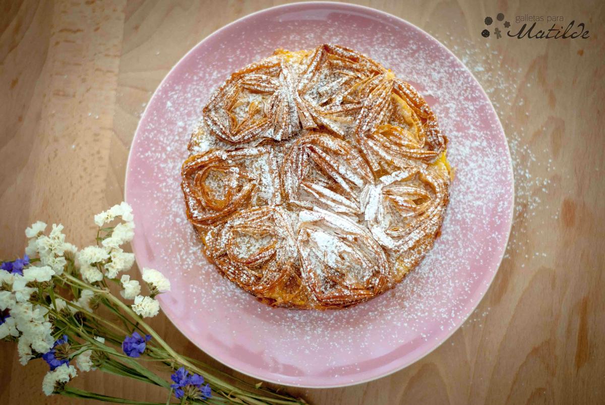 Tarta rizada de leche, ruffled milk pie