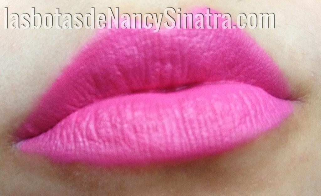 swatch lip tint h&m hot pink