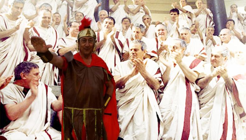 Miguel en el senado romano.