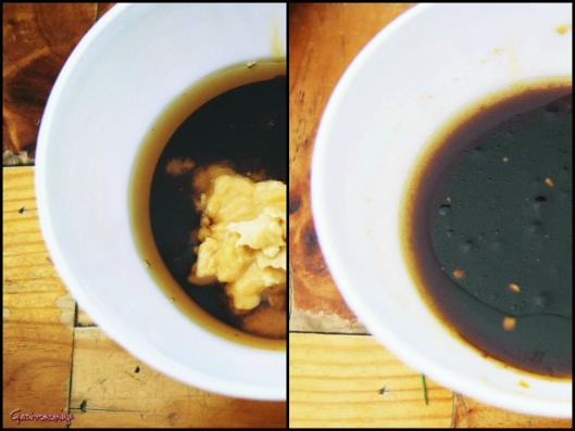 Pollo asado con miel y soja