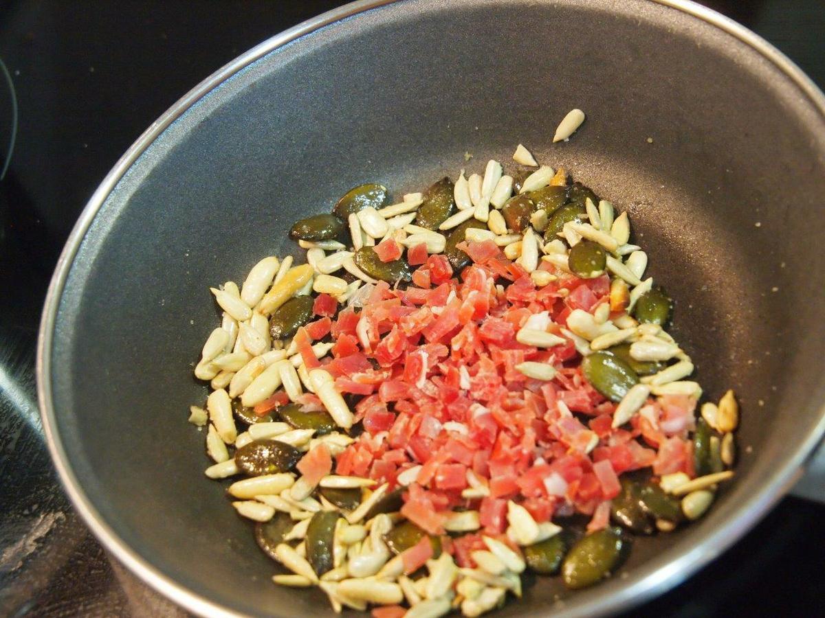 Carpaccio de calabacín jamón pipas