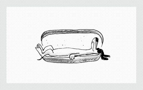 caricatura de hotdogs