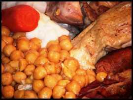 Cocido español casero miniatura Lasaña de carne