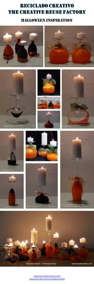 Copas decorativas para Halloween realizadas con globos