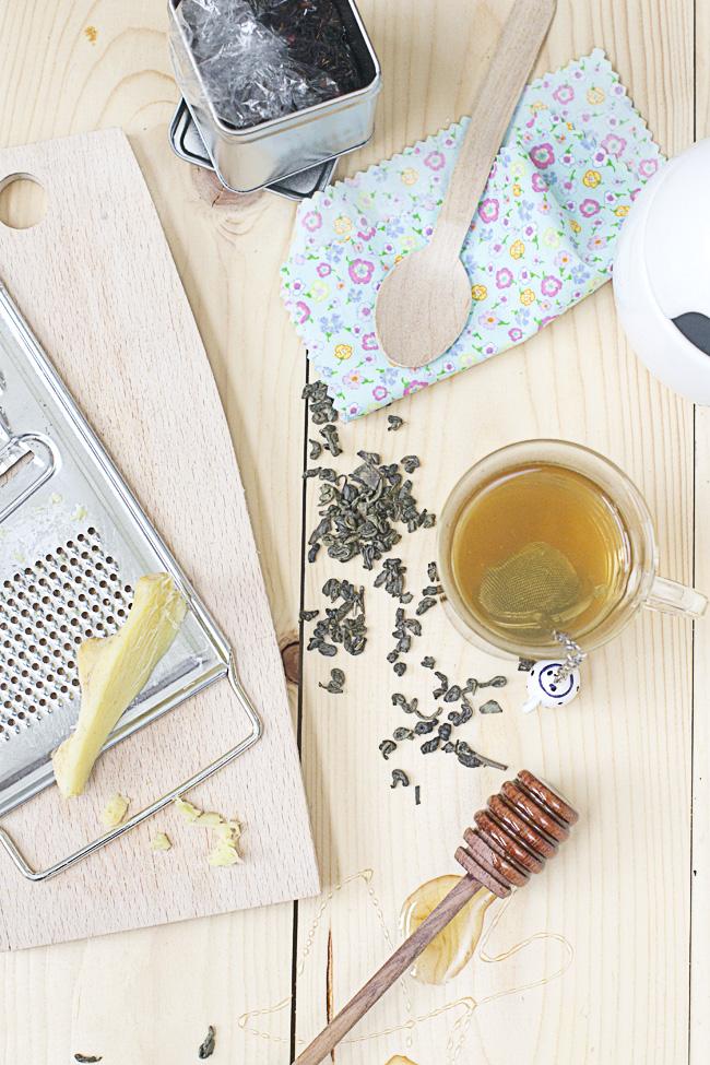 receta de te con jengibre y miel