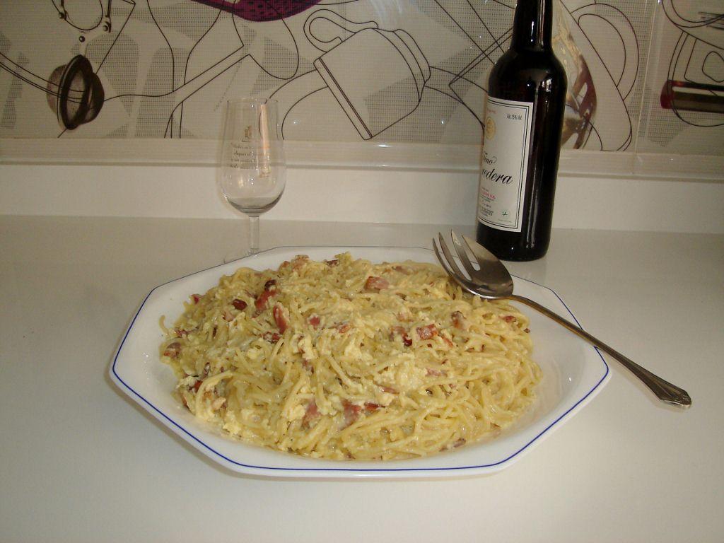 Espaguetis a la carbonara