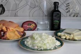 pollo de corral con salsa de crema de membrillo