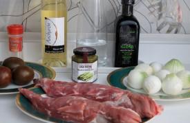 solomillo de cerdo con mermelada de espárragos trigueros